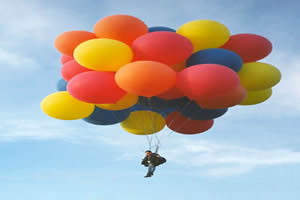 Balões a gás podem erguer pesos enormes